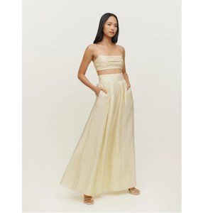 Reformation Carlow Two Piece Dress in Buttercream